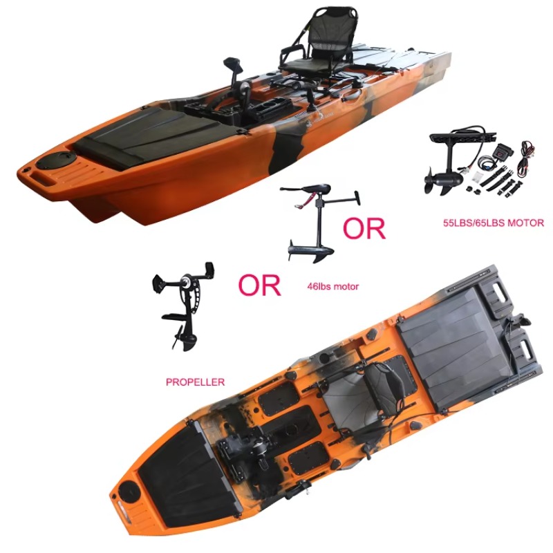 Fishing Boat Trolling Motor - Viking 12.6FT Enkelkajak Peddelpropeller Plus Elektrische