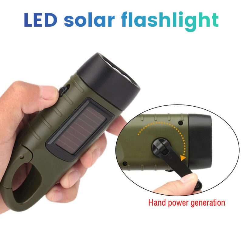 Fishing Boat Navigation Light - Handaangedreven, op zonne-energie oplaadbare LED-zaklamp voor